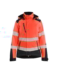 Dame High Vis Letforet Vinter Softshelljakke