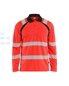 UV-Protected Long-Sleeved Polo Shirt Hi-Vis