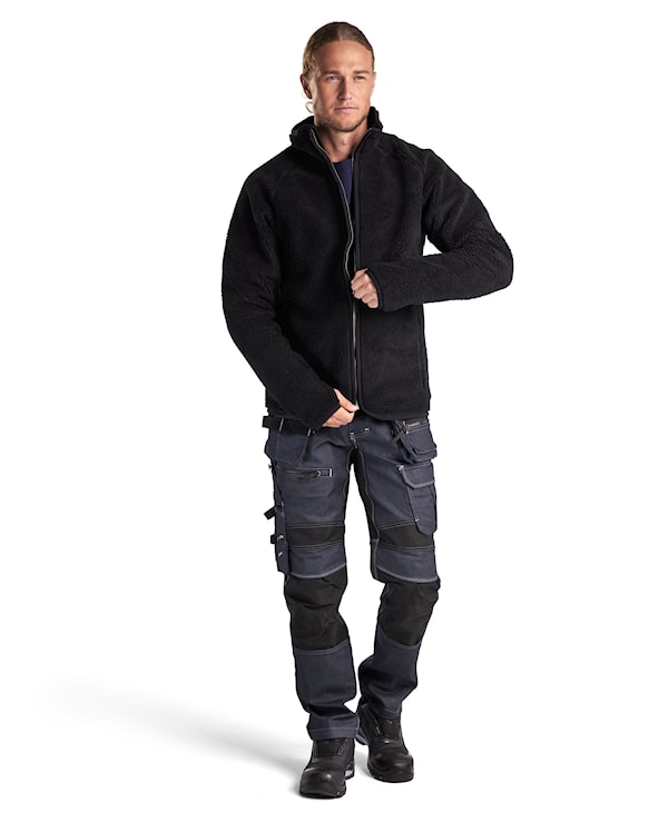 Veste Polaire Américaine N2B - Noire, épaisse, Chaude, Style Militaire, Neuve