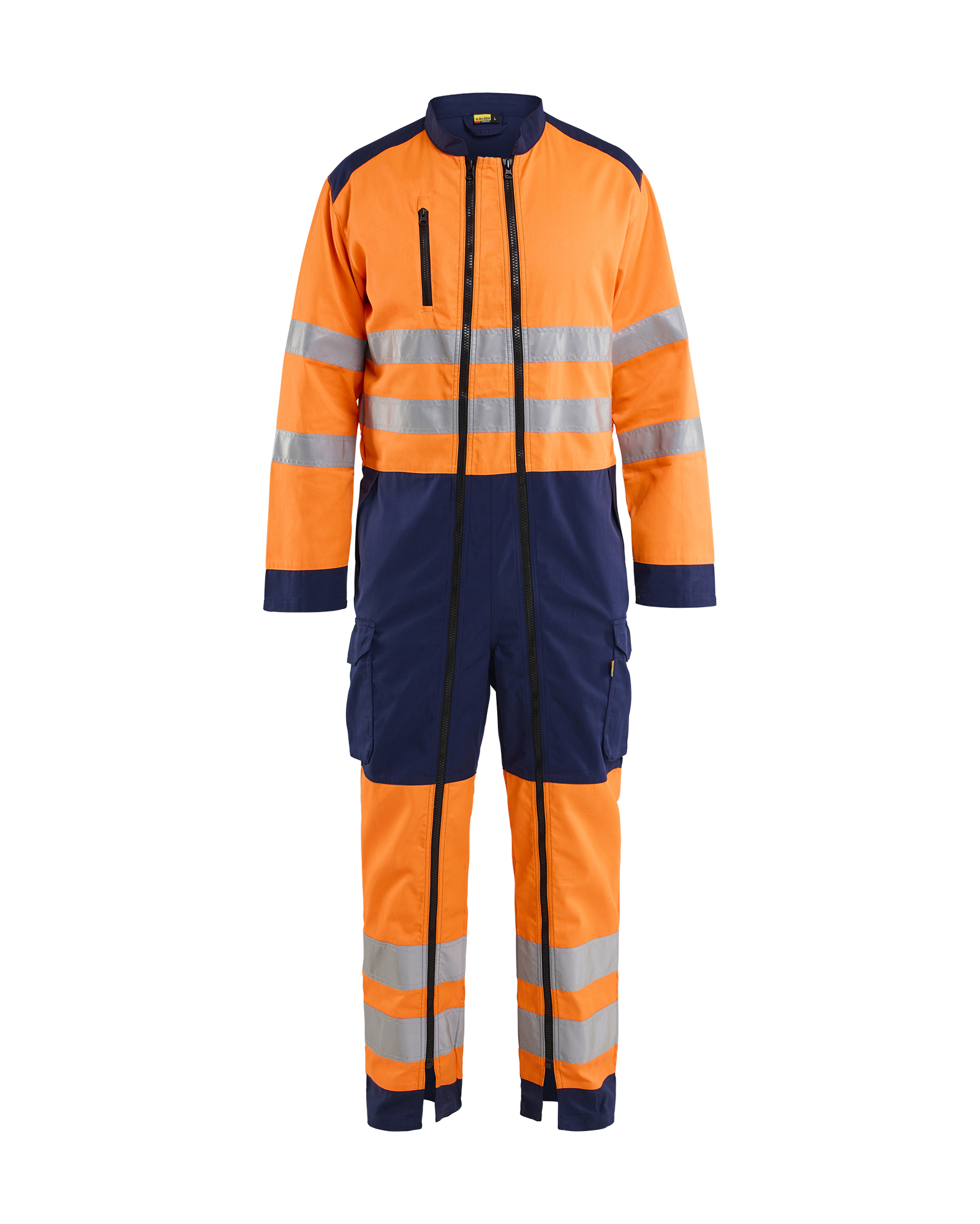 Combinaison haute-visibilité - Orange fluo/Marine image