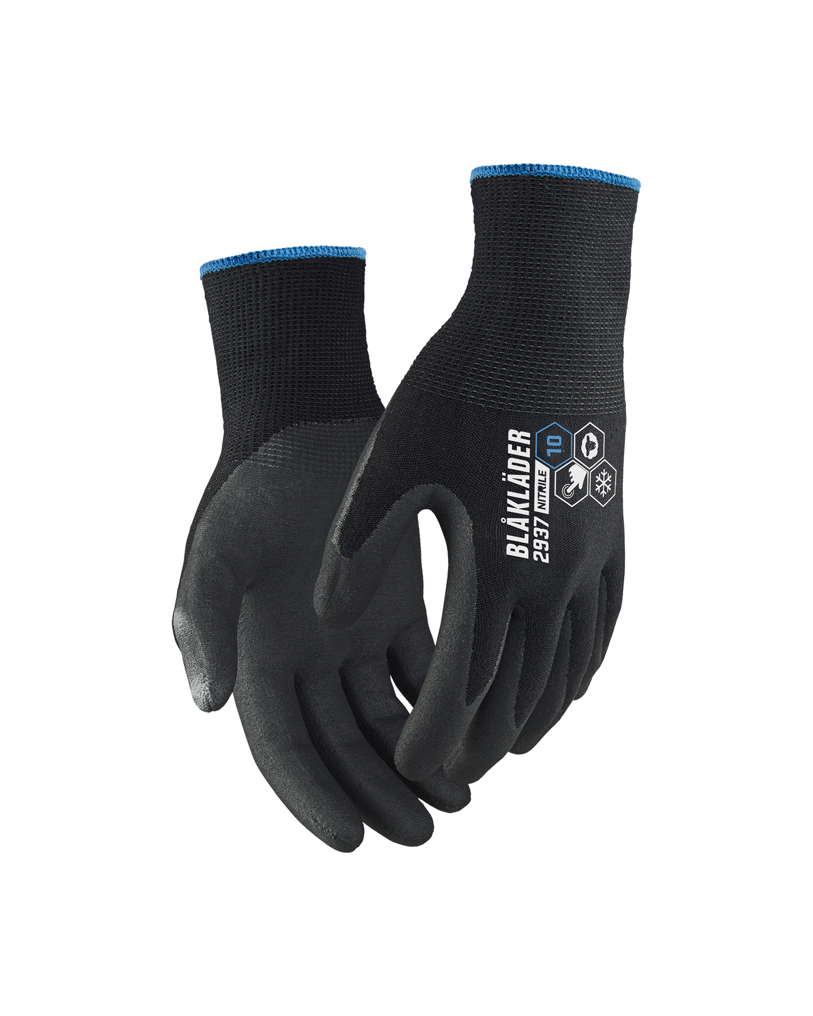 Lot de 6 paires - Gants de travail hiver tactiles SUPREME WARM, jauge 15 - Noir image