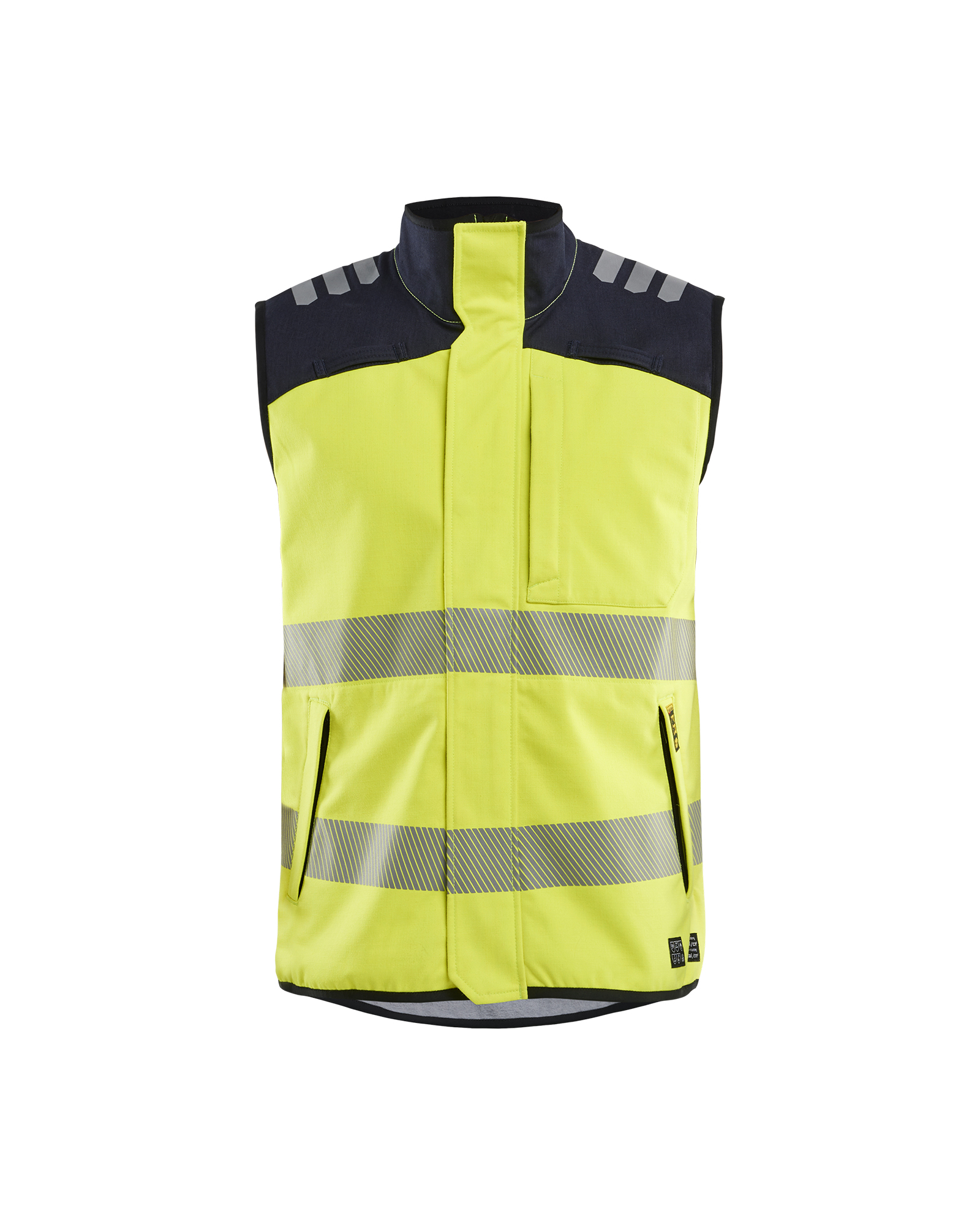 Gilet de travail softshell multinormes - Jaune fluo/Marine image