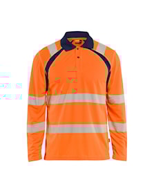 UV-Protected Long-Sleeved Polo Shirt Hi-Vis