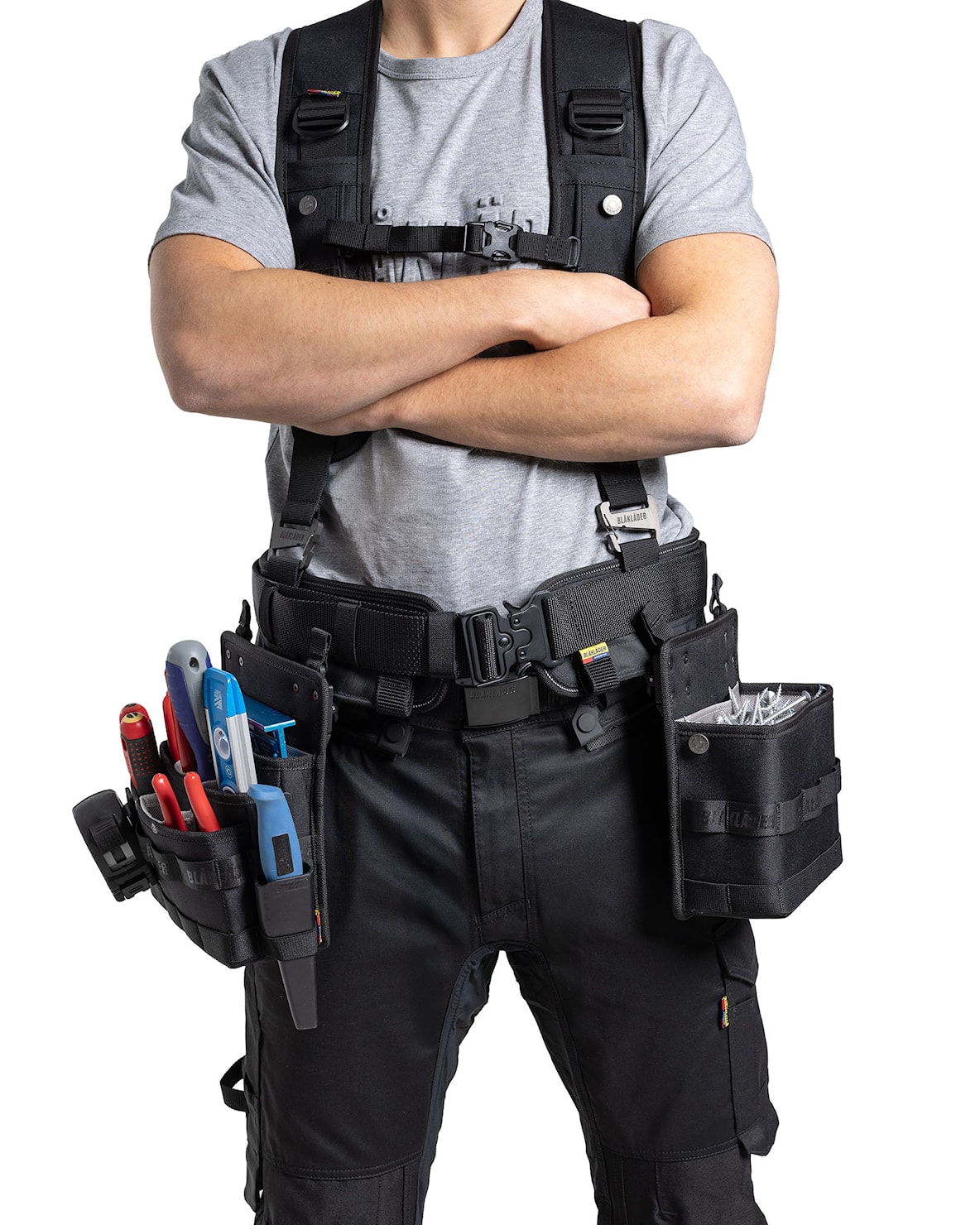 20-222 Heavy Duty Polyester Tool Rig Padded Belt – Adjustable, Black, With High-Impact Buckle For Custom Tool Pouches