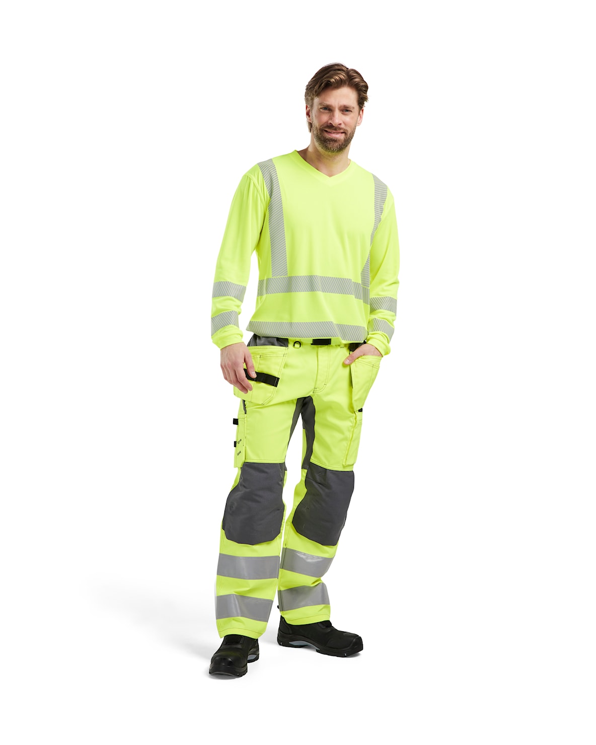 5 Pack Hi Vis T Shirt ANSI Class 3 Reflective Safety Long Sleeve | UK
