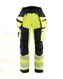 Naisten highvis softshell-riipputaskuhousut