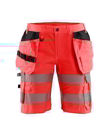 Dames High Vis short met stretch en gereedschapszakken