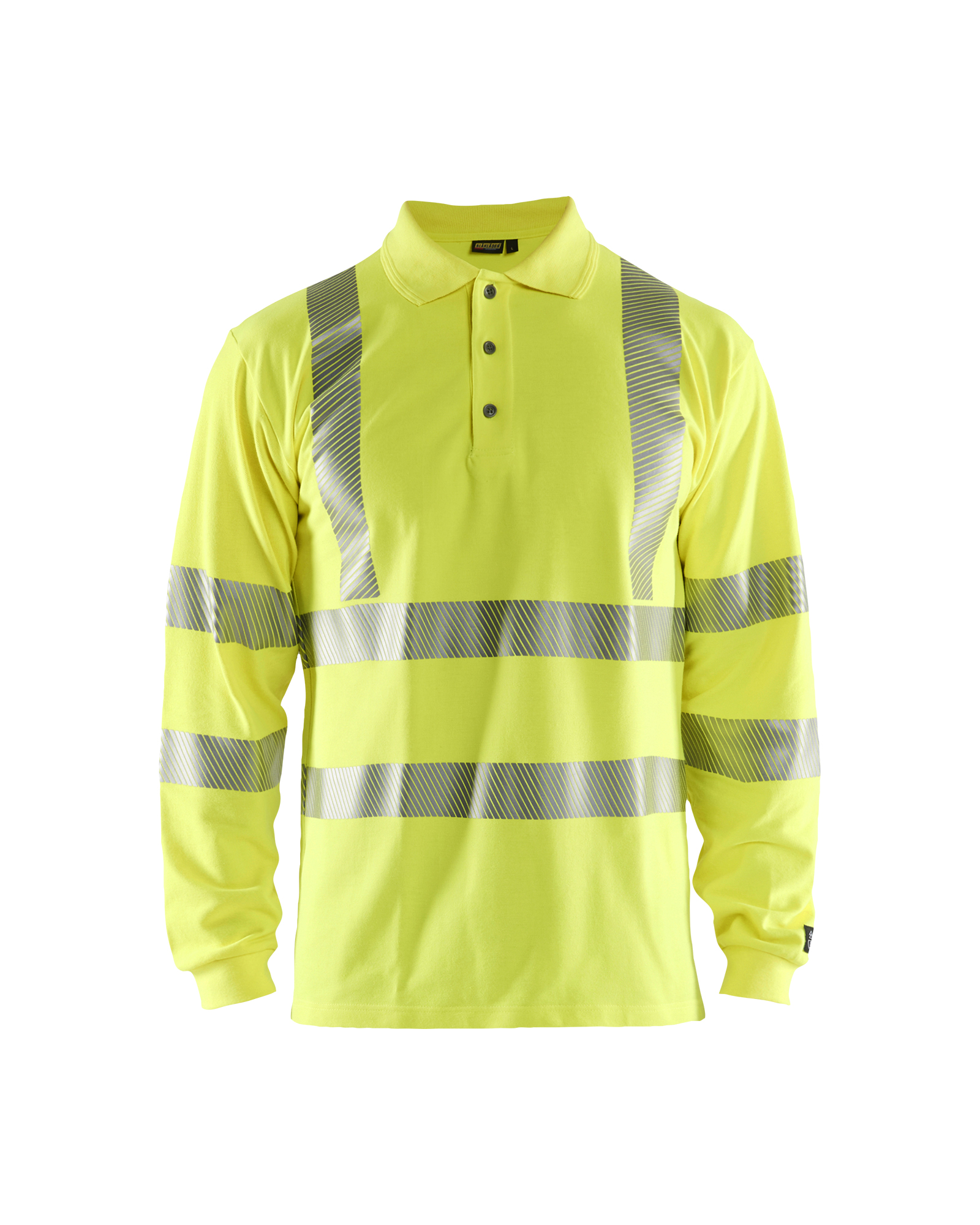 Polo de travail piqué manches longues multinormes - Jaune fluo image