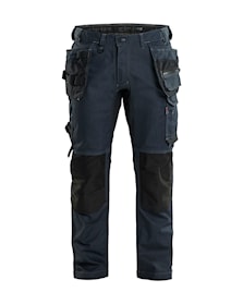 Pantalon artisan denim stretch avec poches flottantes