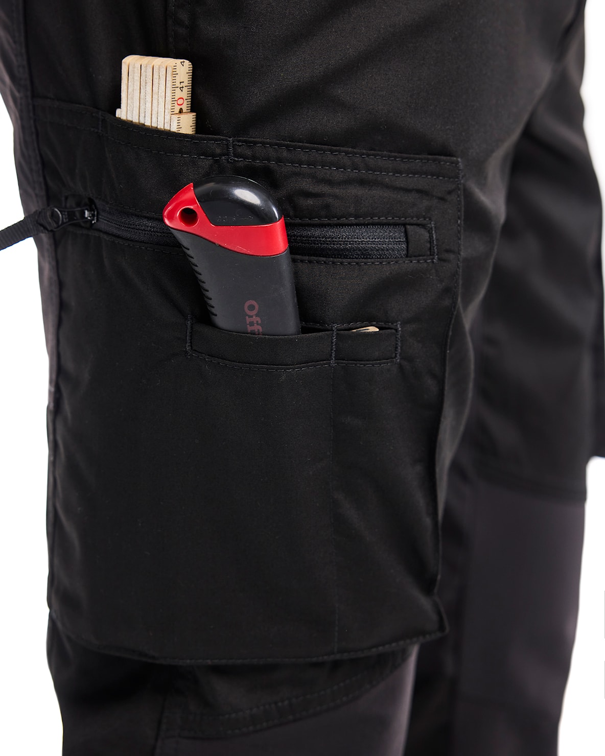 Blaklader Black Stretch Web Work Belt - Heavy Duty, One Size Fits Up To 46" Waist, Bronze Buckle