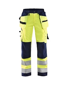 Naisten highvis softshell-riipputaskuhousut