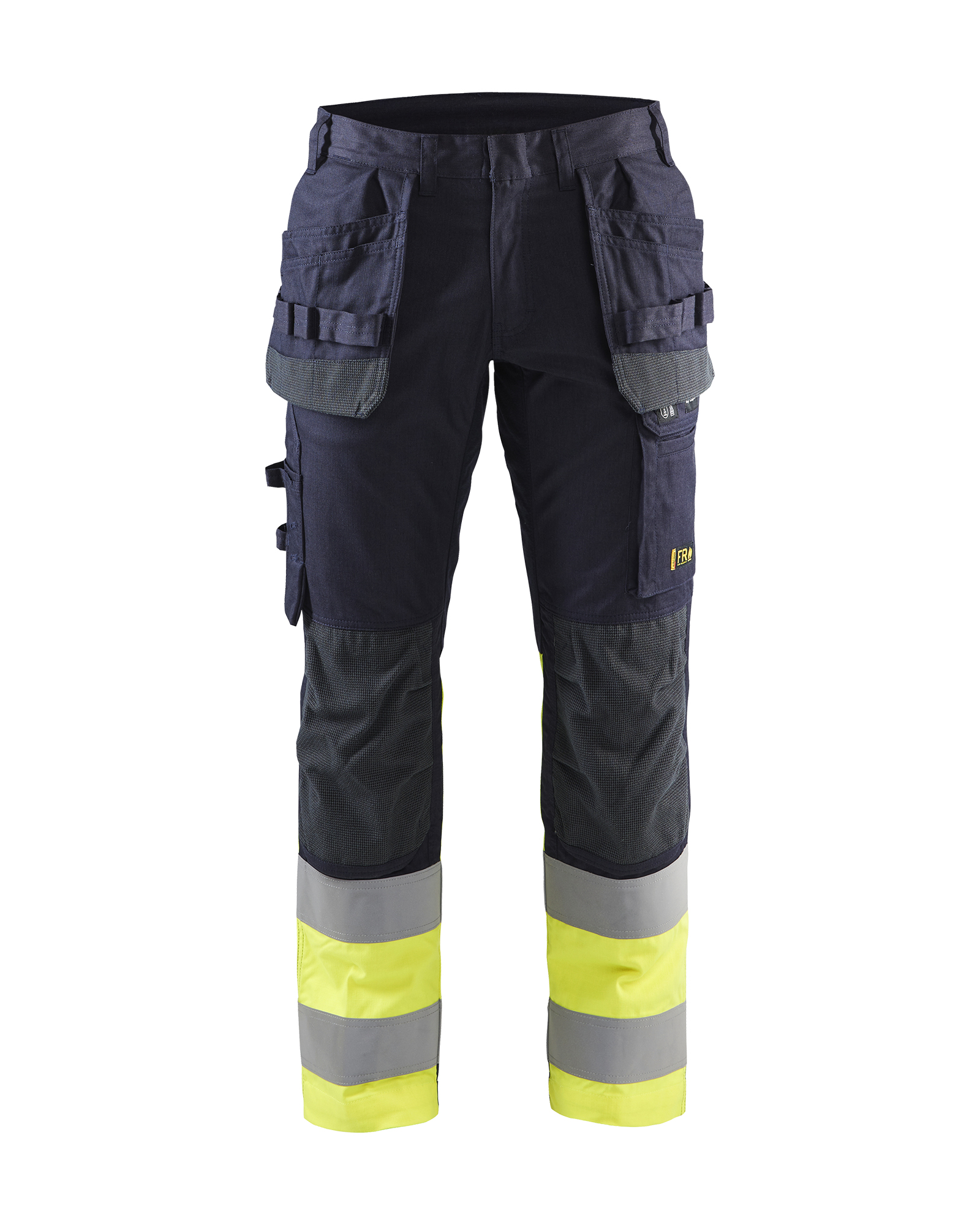 Pantalon de travail multinormes inhérent +stretch poches flottantes - Marine/Jaune fluo image