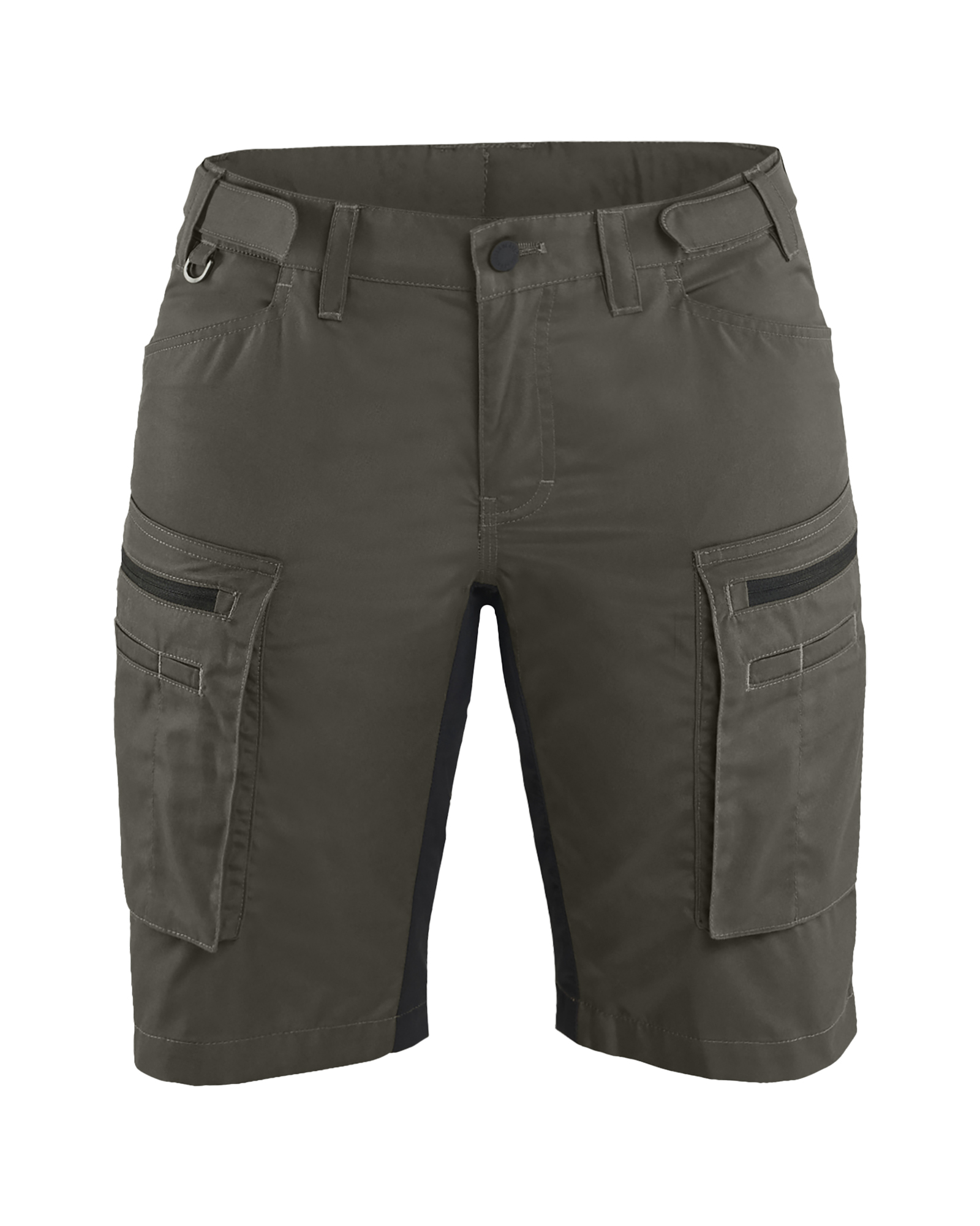 Short de travail maintenance stretch femme feMyanMare - Vert Kaki/Noir image