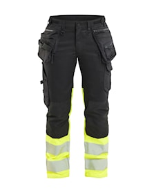 Dames High Vis Werkbroek Stretch met gereedschapszakken