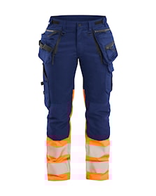 Naisten highvis riipputaskuhousut stretch