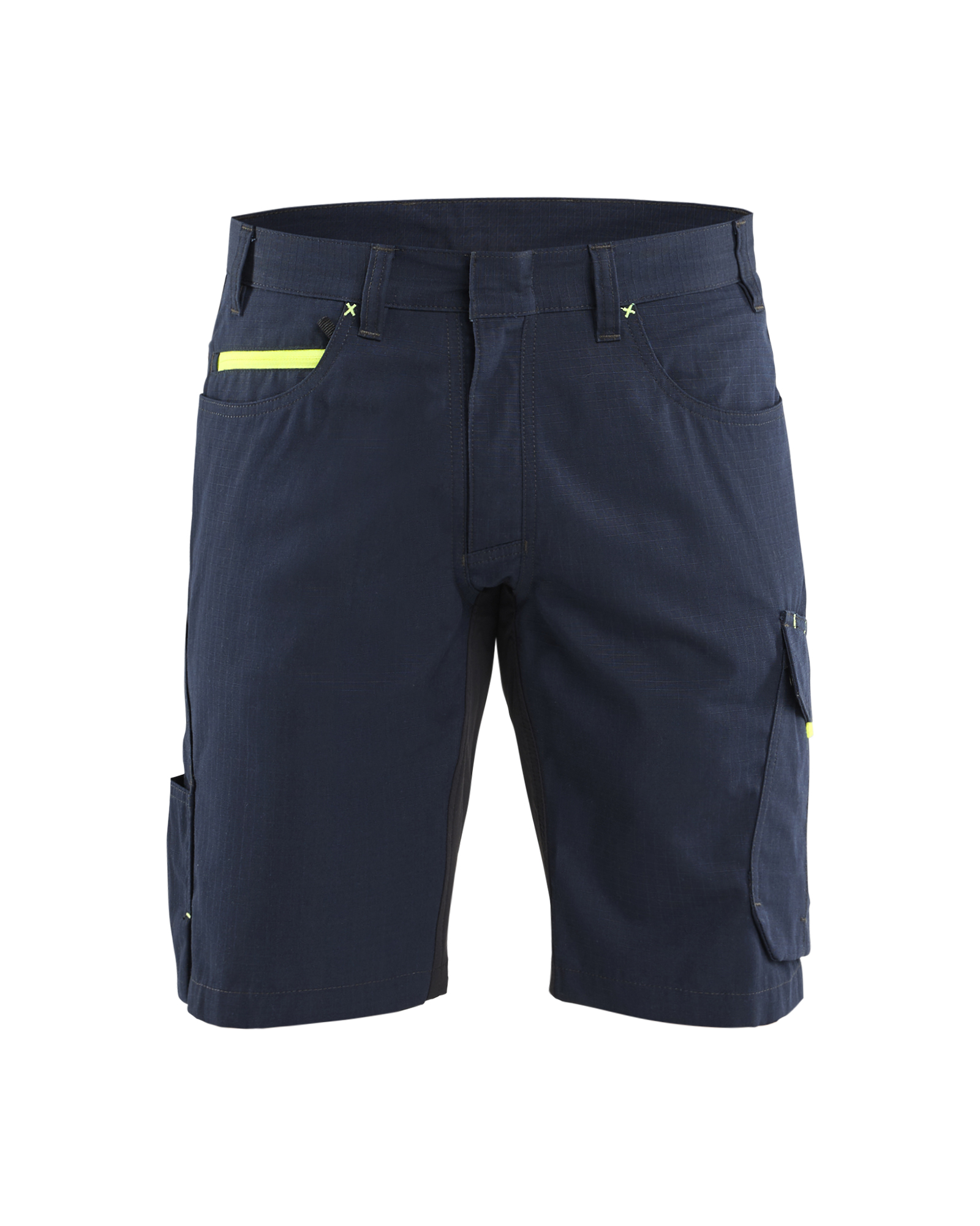 Short maintenance - Bleu marine/Jaune fluo image