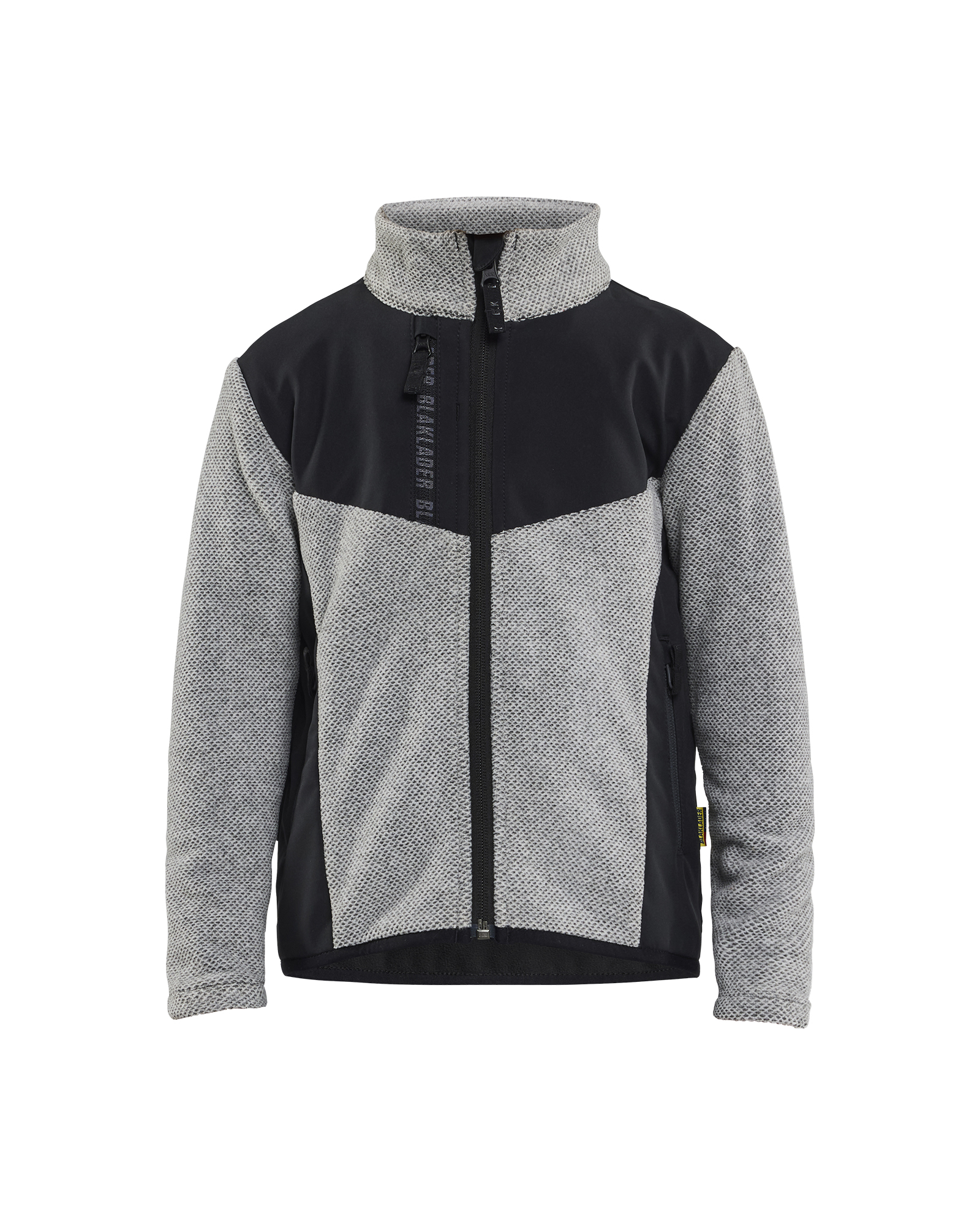 Veste de travail polaire en laine enfant - Gris chiné/Noir image